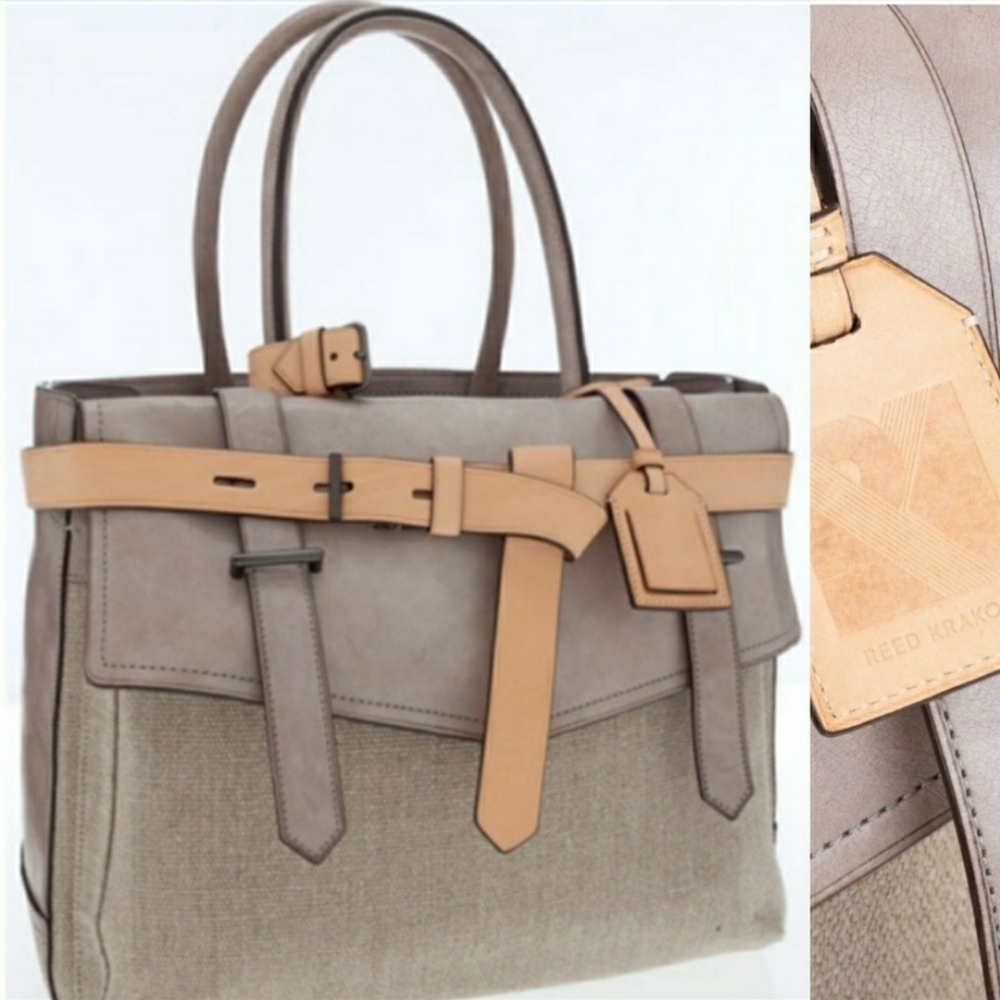Reed Krakoff Boxer tote woven leather combo